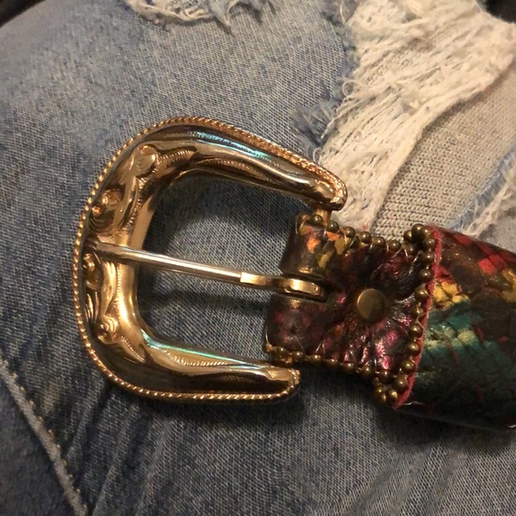 Rainbow snake leather belt - Picture 2 of 4